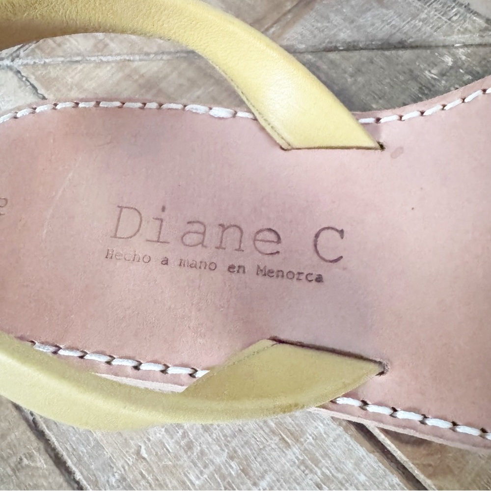 Diane C Golden Yellow Leather Sandals - Picture 8 of 10